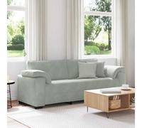 vidaXL Divano a 3 Posti Grigio Chiaro 178 cm in Velluto