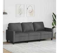 vidaXL Divano a 3 Posti Grigio Chiaro 180 cm in Tessuto