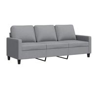 vidaXL Divano a 3 Posti Grigio Chiaro 180 cm in Tessuto