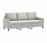 vidaXL Divano a 3 posti 180 cm in velluto Grigio chiaro