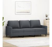 vidaXL Divano a 3 Posti Grigio Scuro 180 cm in Velluto
