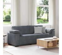 vidaXL Divano a 3 Posti Grigio Scuro 178 cm in Velluto, divano, divano a 3 posti, divano in velluto, divano, divano a tre posti