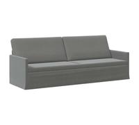 vidaXL Divano a 3 posti, in velluto, 220 x 81 x 82 cm, colore: Grigio scuro