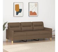 vidaXL Divano a 3 Posti Marrone 180 cm in Tessuto
