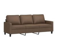 vidaXL Divano a 3 Posti Marrone 180 cm in Tessuto