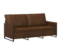 vidaXL Divano a 3 posti, marrone, 190 x 81 x 82 cm, in finta pelle scamosciata