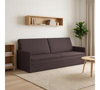 vidaXL Divano a 3 posti Marrone Scuro 220 x 81 x 82 cm Tessuto