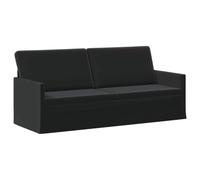 vidaXL Divano a 3 posti, nero, 190 x 81 x 82 cm, velluto
