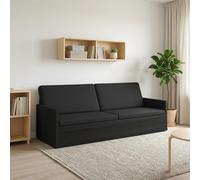 vidaXL Divano a 3 posti Nero 220 x 81 x 82 cm Tessuto