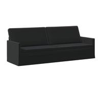 vidaXL Divano a 3 posti, nero, 220 x 81 x 82 cm, velluto