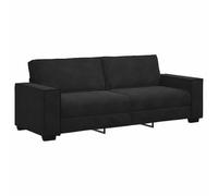Vidaxl Divano velluto 3 posti nero per soggiorno/ufficio 220x78x84 cm