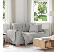 vidaXL | Divano a due posti | con cuscino Grigio Nuvola Tessuto