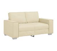 vidaXL Divano a due posti Crema 160 cm Pelle Sintetica | Cuscini in schiuma morbida per il massimo relax, Aspetto moderno che si adatta a qualsiasi ambiente,