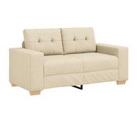 vidaXL Divano a due posti Crema 160 cm Tessuto