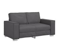 vidaXL Divanetto Moderno per Due in Grigio Rivestito in Ecopelle Design Elegante Seduta Confortevole Mobili per Soggiorno o Ufficio Divano Compatto
