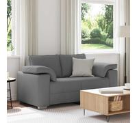 vidaXL Divano a due posti Grigio scuro 160 cm Tessuto