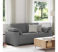 vidaXL Divano a due posti Grigio scuro 180 cm Tessuto