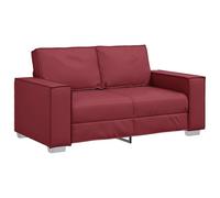 vidaXL Divano Rosso Vino Due | Pelle Sintetica Comoda e Design Elegante, Perfetto per Soggiorno e Ufficio, Dimensioni compatte 160X78X84Cm | Seduta Chic Durevole