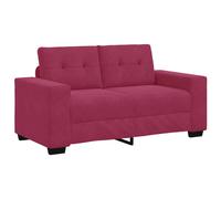 vidaXL Divano a due posti Rosso Vino 160 cm Velluto