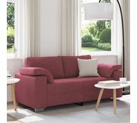 vidaXL Divano a due posti Rosso Vino 180 cm Tessuto