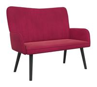 vidaXL Divano a due posti, rosso vino rosso, 115 x 61 x 87 cm, in velluto, moderno divano in velluto, loveseat comodo, elegante e compatto, design minimalista durevole