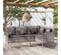 AX Salotto Divano Grigio 7cuscini antracite Elegante 161,5x113x80cm Nuovo 318585