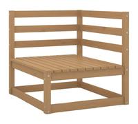 vidaXL Divano ad Angolo da Giardino Marrone Miele in Massello di Pino