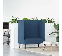 vidaXL Divano alto 101cm Blu Tessuto
