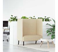 vidaXL Divano alto 101cm Crema Tessuto