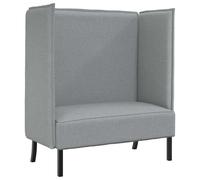vidaXL Divano alto 101cm Grigio chiaro Tessuto