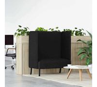 vidaXL Divano alto 101cm Nero Tessuto