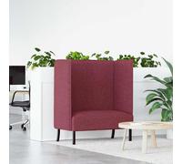 vidaXL Divano alto 101cm Rosso vino Tessuto