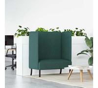 vidaXL Divano alto 101cm Verde scuro Tessuto