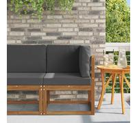 vidaXL Divano Angolare da Esterno Legno di Acacia Massello