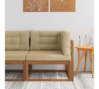 vidaXL Divano angolare da esterno Legno di Acacia Massello Naturale