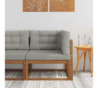 vidaXL Divano angolare da esterno Legno di Acacia Massello Naturale