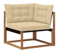 vidaXL Divano Angolare da Esterno Legno di Acacia Massello Naturale, Mobili da balcone, stile esterno moderno, set lounge in legno massello di acacia per relax e comfort versatile nel giardino