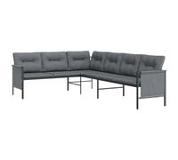 vidaXL Divano Angolare da Giardino Antracite in Acciaio e Textilene