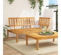 vidaXL Divano Angolare da Giardino Pallet in Legno Massello di Acacia