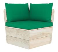 VIDAXL - Divano Angolare da Giardino su Pallet e Cuscini Legno di Abete
