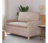 vidaXL Divano Beige 126 x 81 x 87,5 cm Poliestere