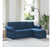 vidaXL Divano Blu 195 x 138 x 80 cm Tessuto