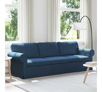 vidaXL Divano Blu 215 x 82 x 80 cm Tessuto