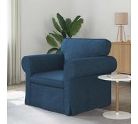 vidaXL Divano Blu 215 x 82 x 80 cm Tessuto