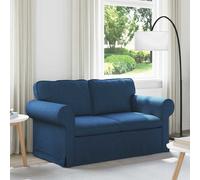 vidaXL Divano Blu 215 x 82 x 80 cm Tessuto