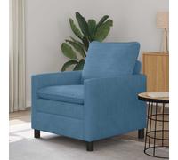 vidaXL Divano Blu 76 x 81 x 87,5 cm Tessuto