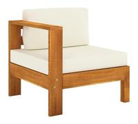 VIDAXL - Divano Centrale Con 1 Bracciolo Bianco Crema Massello D'acacia