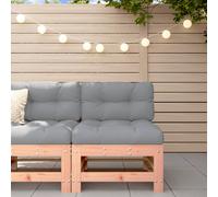 vidaXL Divano Centrale con Cuscini in Legno Massello di Douglas