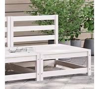 vidaXL Divano Centrale da Giardino Bianco in Legno Massello di Pino