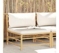VIDAXL - Divano Centrale Da Giardino Con Cuscini Bianco Crema In Bamb?